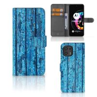Motorola Edge 20 Lite | Book Style Case | Wood Blue - thumbnail