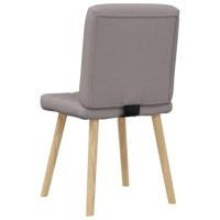 Eetkamerstoelen draaibaar 2 st stof taupe - thumbnail