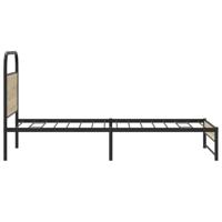 Bedframe zonder matras bewerkt hout gerookt eiken 100x190 cm - thumbnail