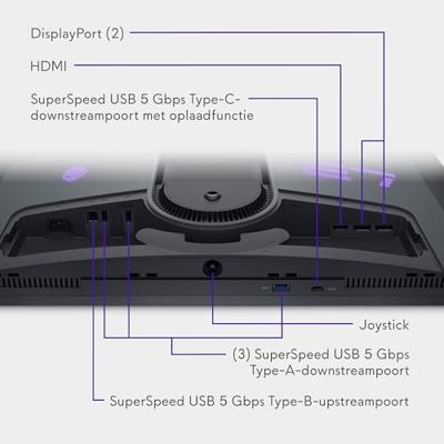 Alienware AW2725DF computer monitor 67,8 cm (26.7") 2560 x 1440 Pixels Quad HD QDOLED Zwart