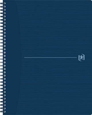 Oxford Origin spiraalschrift, ft A4+, 140 bladzijden, geruit 5 mm, blauw