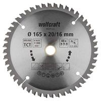 Wolfcraft Handcirkelzaagblad | HM | 48 Zähne | Ø165 x 20/16mm | 1 stuk - 6621000 - thumbnail