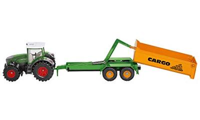 Siku 1989 Fendt tractor met haakarm trailer 1:50