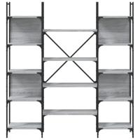 Boekenkast 155,5x24x166,5 cm bewerkt hout grijs sonoma eiken - thumbnail
