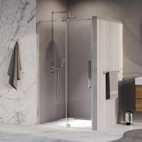 BRAUER Stellar Nisdeur - 2-delig - 100x200cm - draaideur - glascoating - omkeerbaar - helder glas - Geborsteld RVS PVD GS-SRN1H100200CE - thumbnail