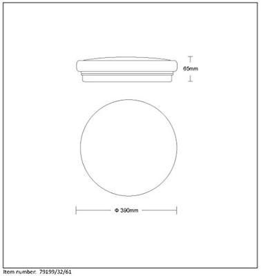 Lucide OTIS - Plafonnière - Ø 39 cm - LED - 1x32W 3000K - Opaal
