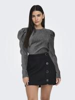 Only Onlrich L/s Glitter Puff Top Jrs 15278055 T-shirt Lange Mouw Black Silver Glitter - thumbnail