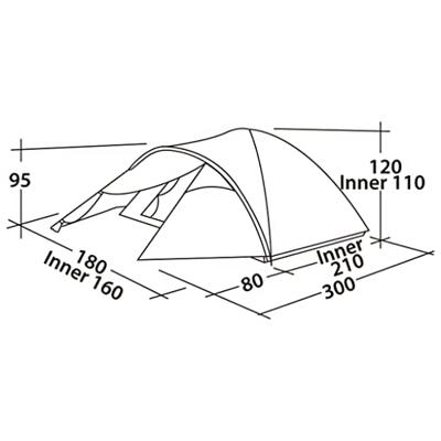 Easy Camp Quasar 300 Rustic Green tent