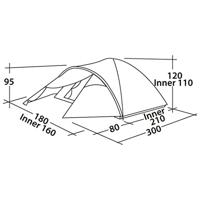 Easy Camp Quasar 300 Rustic Green tent - thumbnail