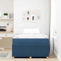 Bedframe met matras met matras Blauw 120 x 190 cm Stof - thumbnail