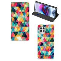 Motorola Moto G100 | Hoesje met Magneet | Geruit - thumbnail