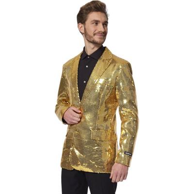 Colbert pailletten goud Suitmeister