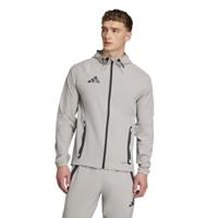 adidas Tiro 25 Vis Tech Competition Hooded Trainingsjack Grijs Zwart - thumbnail