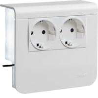 Hager Inzetstuk voor stopcontact voor Accessoires voor elektroplintsysteem Wit 1 stuk(s) - thumbnail