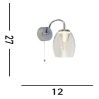 Searchlight Moderne wandlampCyclone - 97292-1CL - thumbnail