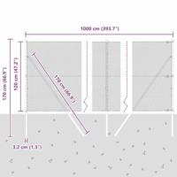 VidaXL Afrasteringspaal zilver 10 x 1,2 m (13 mm gaas) staal - thumbnail