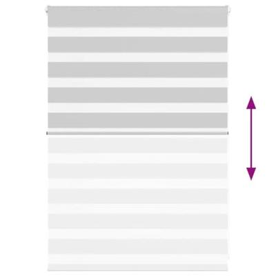 VidaXL Zebra rolgordijn 100x100 cm stofbreedte 95,9 cm lichtgrijs