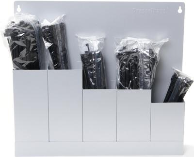 Dresselhaus Assortiment kabelbinders cable harness wall shelf black 5-way, commercial v