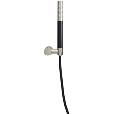 Wiesbaden UniMatch - Handdoucheset met Staafhanddouche - 1 stand - Doucheslang en Wandhouder - Kantelbaar - Geborsteld Staal/Mat Zwart