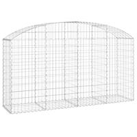 VidaXL Schanskorf gewelfd 200x50x100/120 cm gegalvaniseerd ijzer - thumbnail