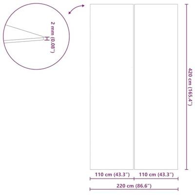 VidaXL Zwembad grondzeil zwart 420 x 220 x 0,1 cm niet-geweven stof
