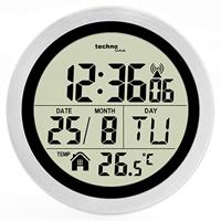 Techno Line WT3005 Zendgestuurde klok Zendergestuurd 14.7 cm x 14.7 cm x 14.7 cm x 14.7 cm x 7.9 cm Zilver Spatwaterdicht - thumbnail