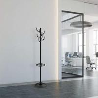 Maul Staande kapstok 9402090 MAULpolaris (b x h x d) 365 x 1770 x 365 mm Zwart (RAL 9004, mat) 1 stuk(s) - thumbnail