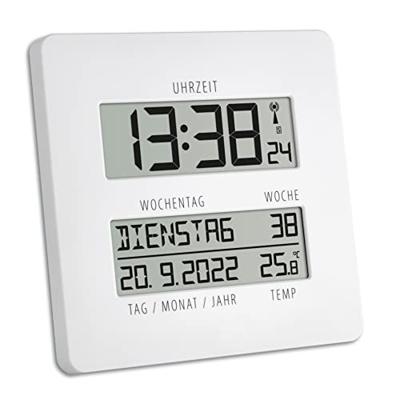 TFA Dostmann 60.4509.02 Wandklok Zendergestuurd 2.7 cm x 19.5 cm x 19.5 cm Wit