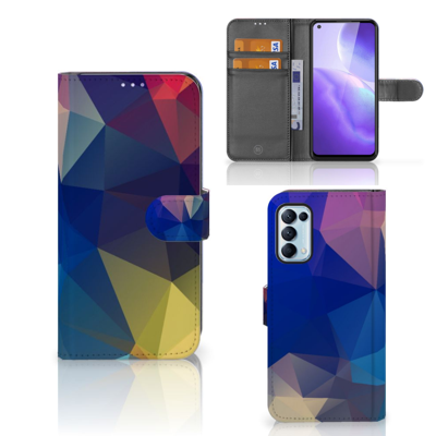 OPPO Find X3 Lite | Book Case | Polygon Dark