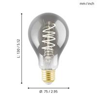 EGLO Ledlamp - bol - e27 - 100 lm - smoke - spiraal - thumbnail