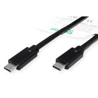 ROLINE GREEN USB 3.2 Gen 2x2 kabel, Emark, C-C, M/M, 20Gbit/s, 100W, zwart, 1,5 m - thumbnail