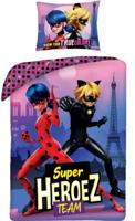 Miraculous Dekbedovertrek Super Heroez Team 140 x 200 cm - thumbnail