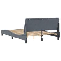 Bedframe zonder matras 140x190 cm fluweel donkergrijs - thumbnail