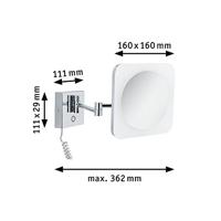 Paulmann 78933 LED-spiegellamp 3.3 W Warmwit Chroom, Wit - thumbnail