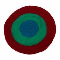 Vilten Onderzetter Centre Point Rood (Rond) - thumbnail