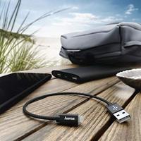 Hama iPhone/iPad datakabel/oplaadkabel [1x USB 2.0 stekker A - 1x Apple Lightning-stekker] 20.00cm Sc zwart - thumbnail