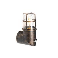 QAZQA Buiten wandlamp antiek goud IP54 met bewegingssensor - Kiki - thumbnail