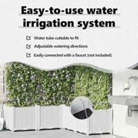 Tuin Bloempot 5 pcs Wit Staal - thumbnail