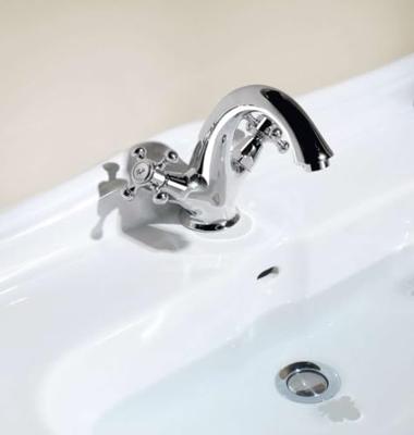 Wastafelmengkraan Sapho Antea 2-knop Uitloop 12 cm Chroom (incl. clickwaste)
