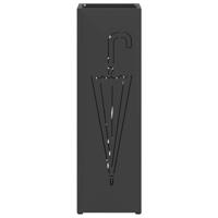 VidaXL Paraplu standaard met opslag zwart 15,5 x 15,5 x 49 cm metaal - thumbnail