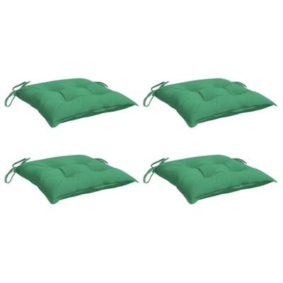 VidaXL Stoelkussens 4 st 40x40x7 cm oxford stof groen