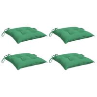 VidaXL Stoelkussens 4 st 40x40x7 cm oxford stof groen - thumbnail