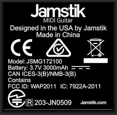 Zivix Jamstik Standard MIDI Guitar Black elektrische gitaar met gigbag Zivix Jamstik Standard MIDI Guitar Black elektrische gitaar met gigbag