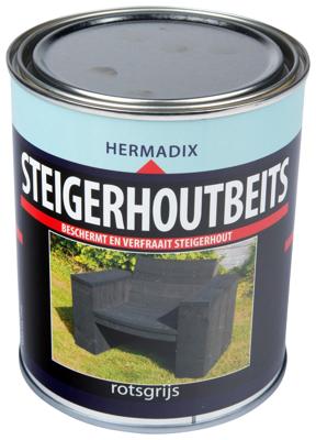 Steigerhoutbeits rotsgrijs 750 ml Hermadix - Hermadix