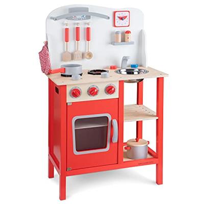 New Classic Toys houten Kinderkeuken Bon Appetit - Rood New Classic Toys houten Kinderkeuken Bon Appetit - Rood