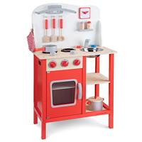New Classic Toys houten Kinderkeuken Bon Appetit - Rood - thumbnail