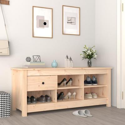 VidaXL Schoenenkast 110x38x45,5 cm massief grenenhout