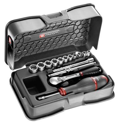 Facom doppendoos 1/4' 6-k inch rl.161 17 stuks - RL.161-2P6U