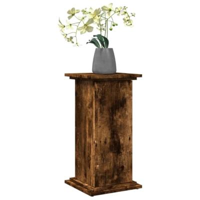 VidaXL Sokkel met opbergruimte 31x30x60 cm bewerkt hout gerookt eiken - thumbnail