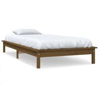 Bedframe massief grenenhout honingbruin 90x190 cm - thumbnail